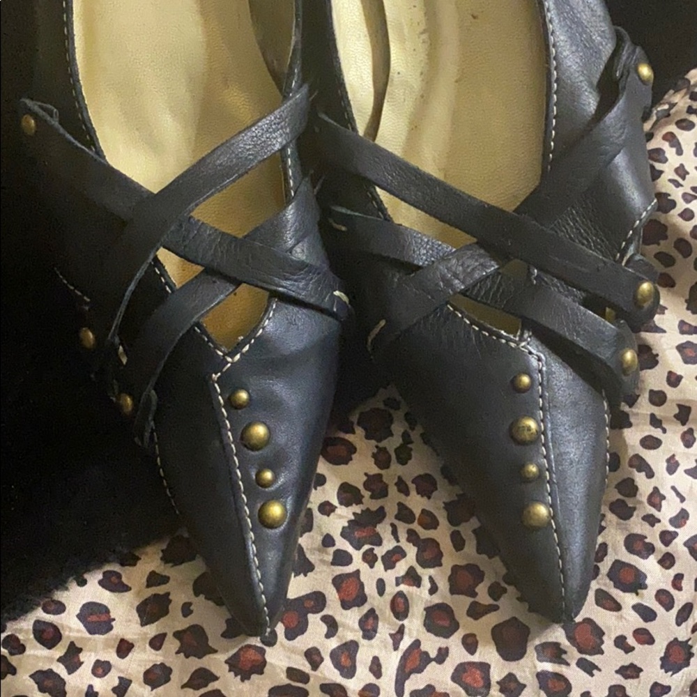 Luna Rosa by Pazzo Studded Kitten Heels